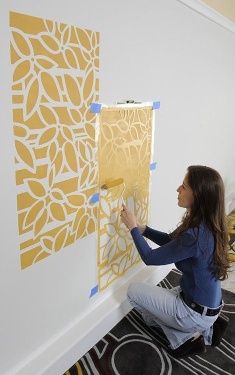 Decoración de paredes con plantillas de sténcil