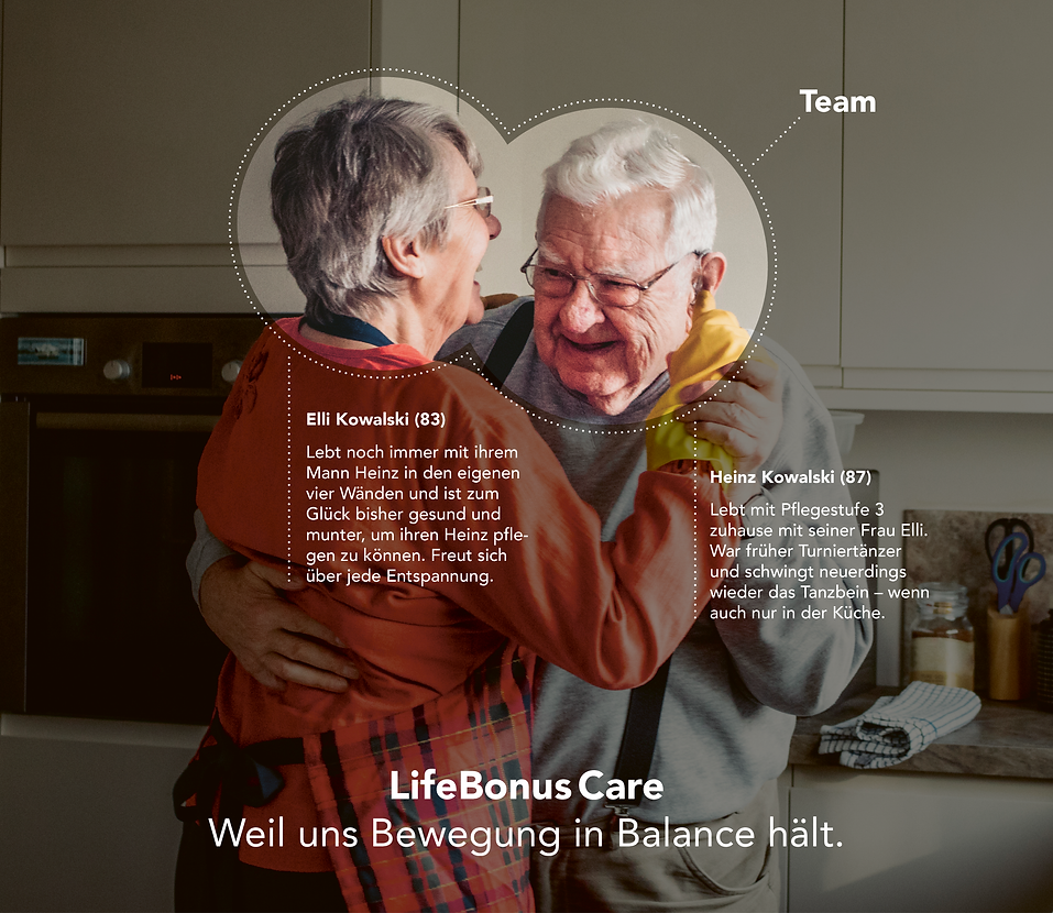 LifeBonus Care App. Weil uns Bewegung in Balance hält.