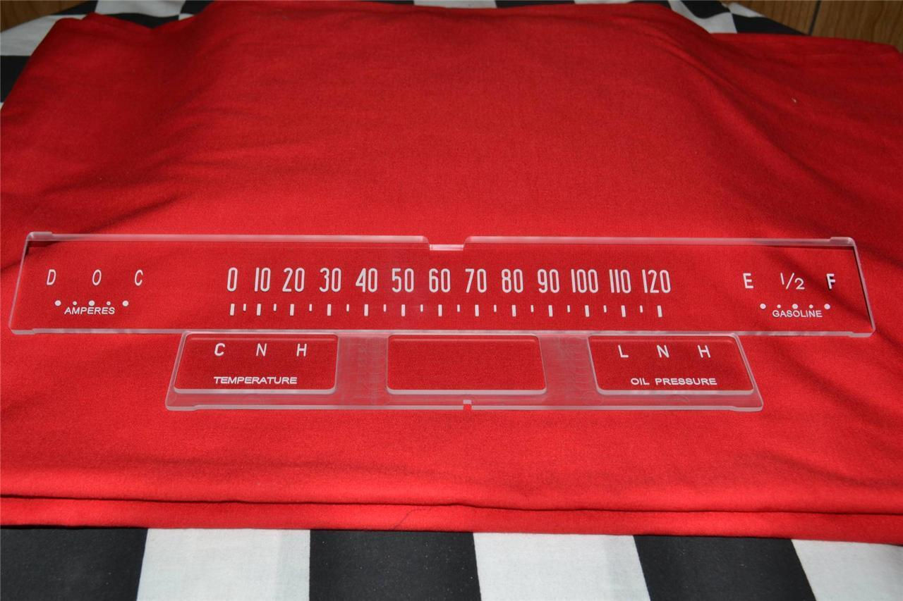 Speedometer, Amp, Fuel, Temperature & Oil Gauge Reproduction Lens for 1956 Buick