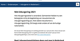 Wet Inburgering 2021