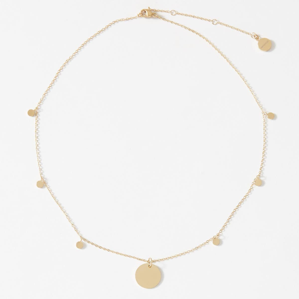 Gold Dainty Necklace with Personalised Disk