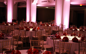 The Renaissance hotel cincinnati grand ballrooom uplighting