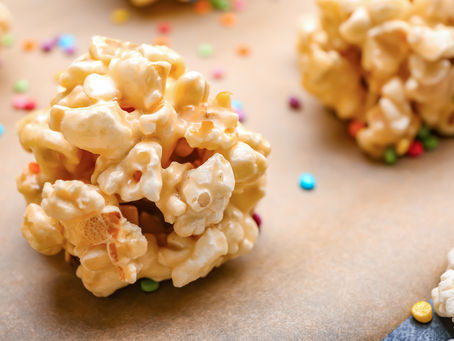 Valkosuklaa-popcorn