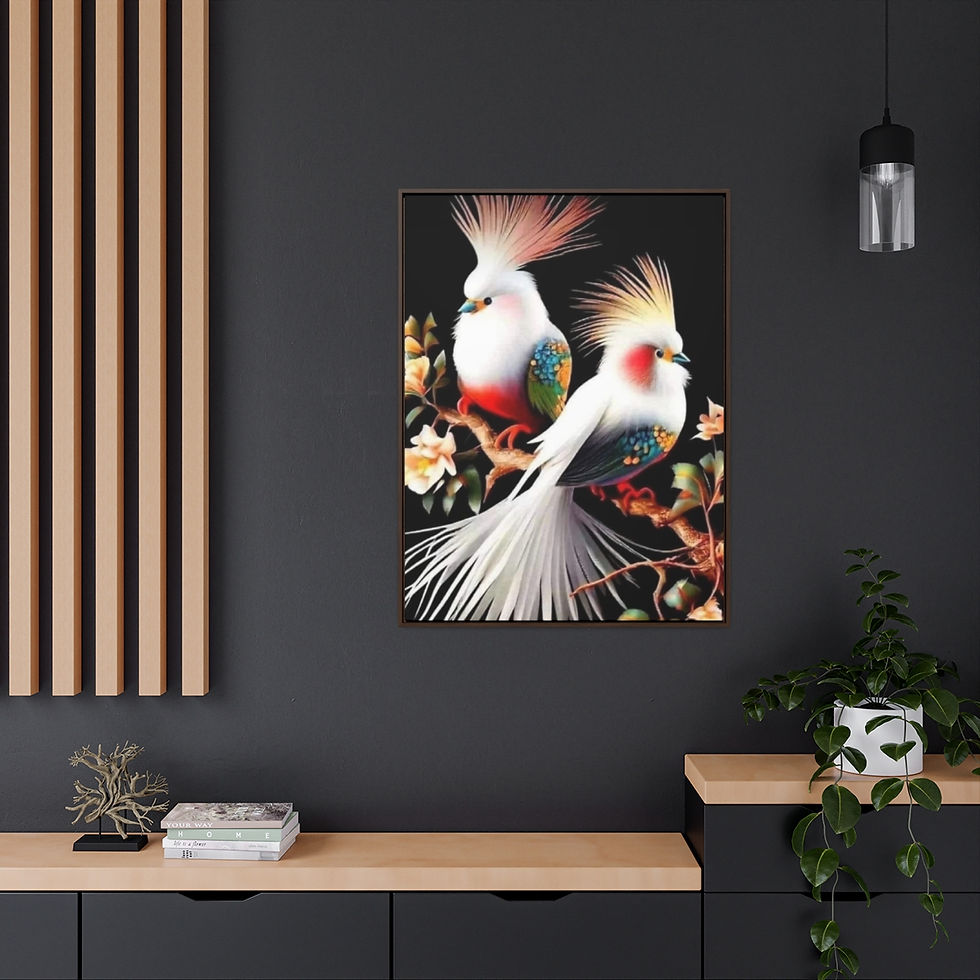 Thumbnail: Mai Life Tropical Birds 2 Gallery Canvas Wraps, Vertical Frame