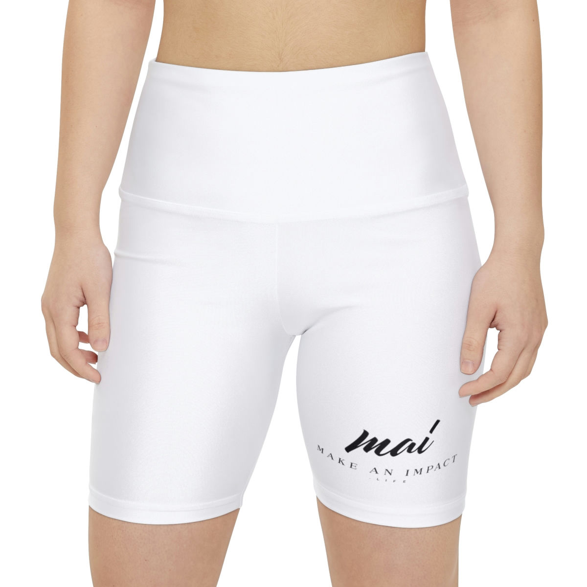 Mai Black print Women's Workout Shorts (AOP)