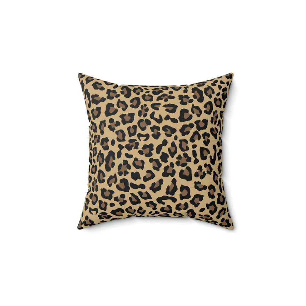 Thumbnail: Faux Suede Leopard Square Pillow