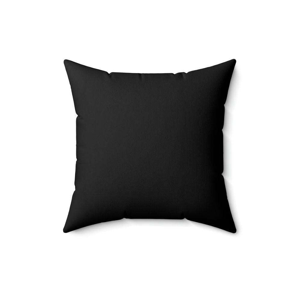 Thumbnail: Light color flowers with black background Faux Suede Square Pillow