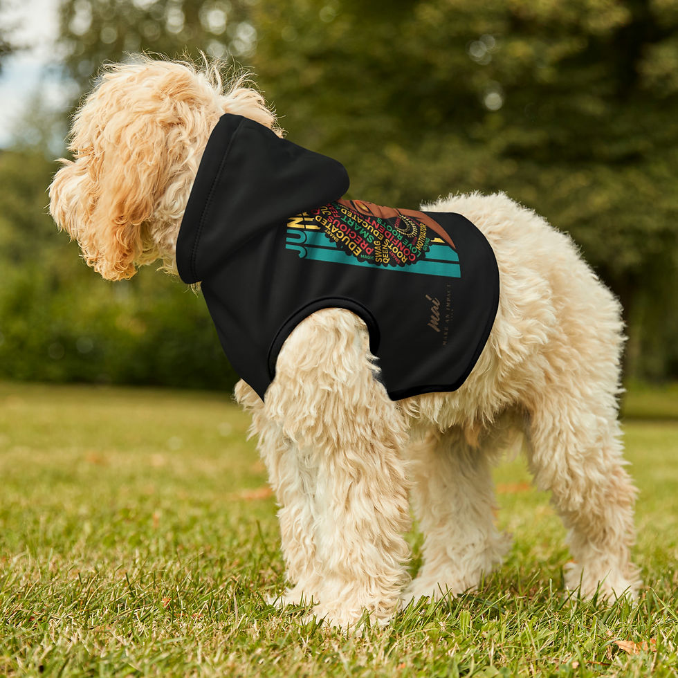 Thumbnail: Pet Hoodie Juneteenth qv MAI