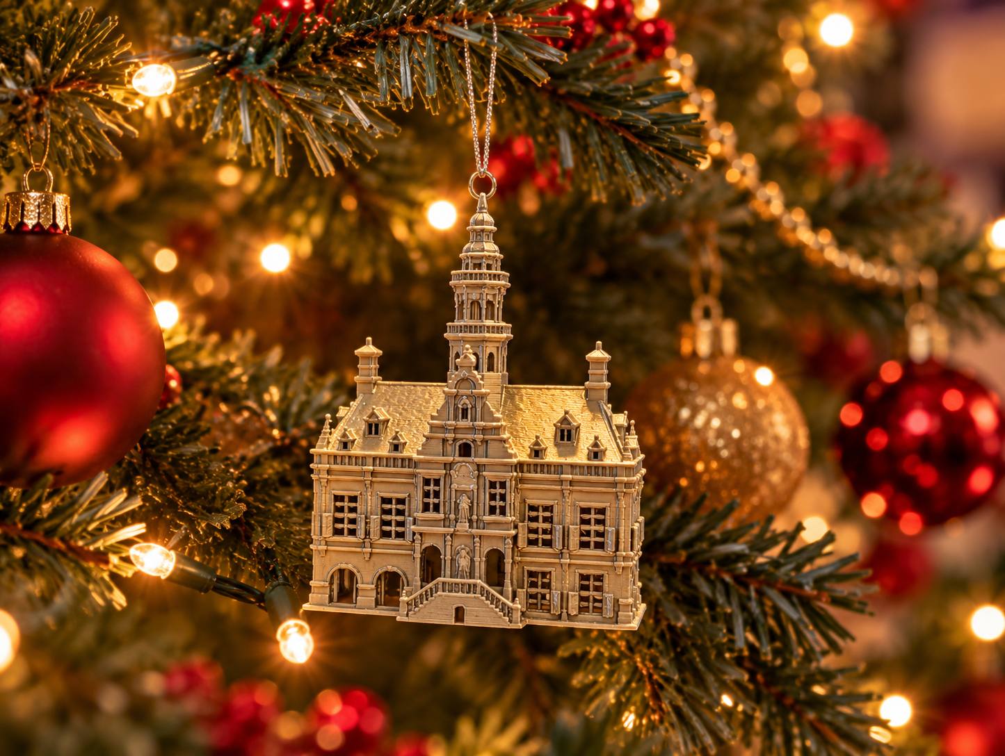 kersthanger Stadhuis Bolsward met ophangkoord