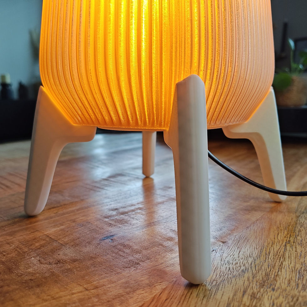 Thumbnail: Lamp 'FREYA' Champagne / witte voet