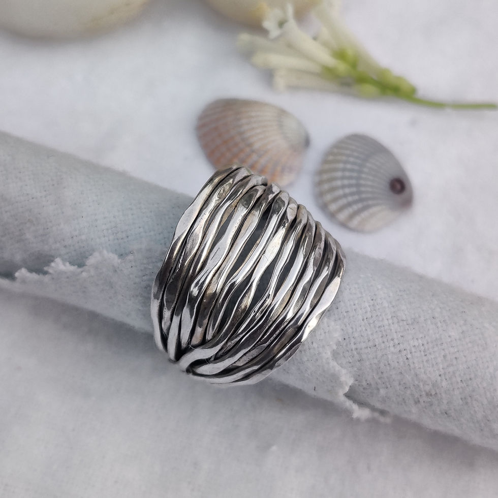 Thumbnail: Hammered band ring 