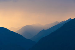 Tessin, Landschaftsaufnahme, Sonnenuntergang, Bergwelt