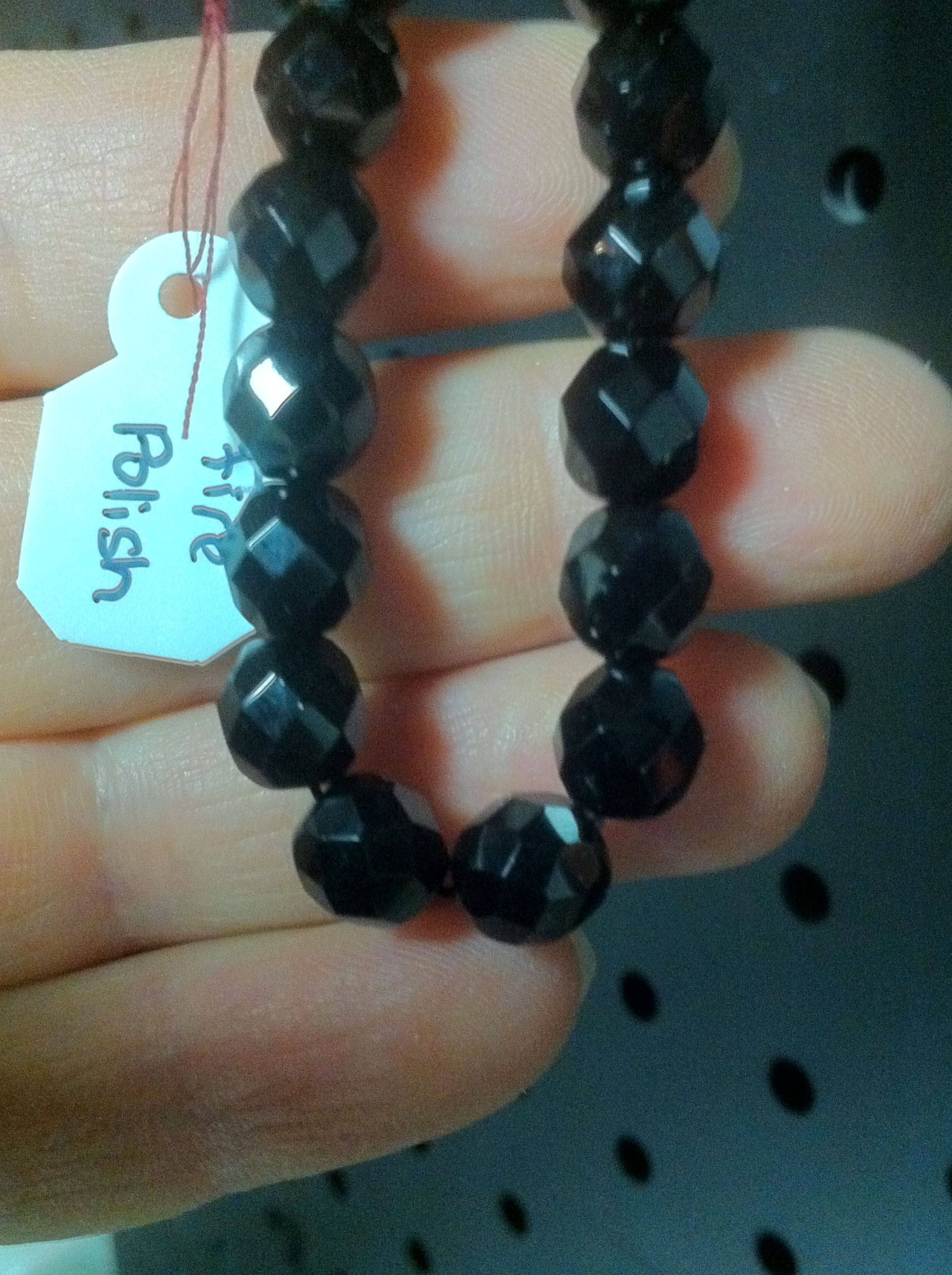 Fire polish bead strand
