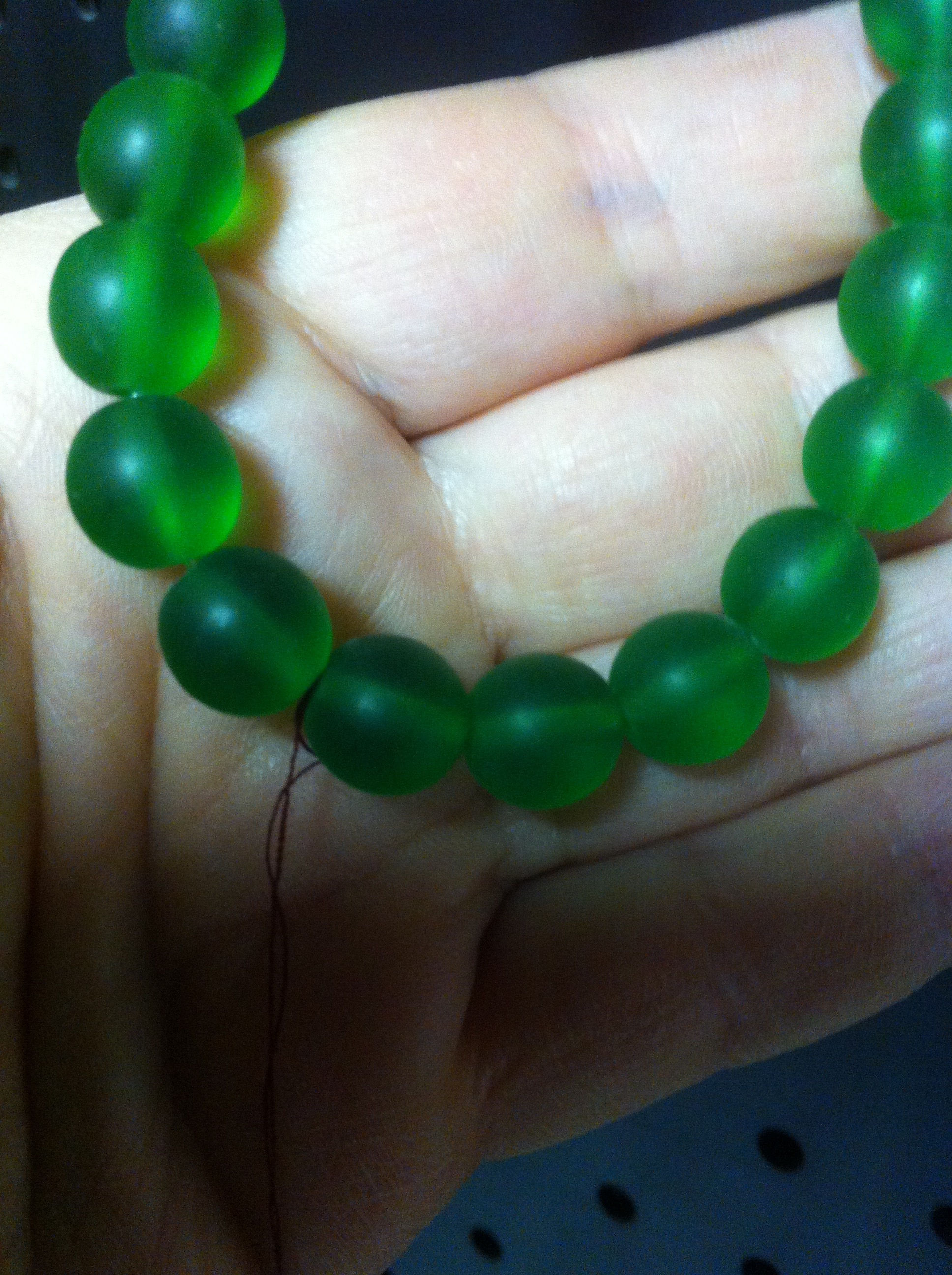 Glass 10 mm bead strand