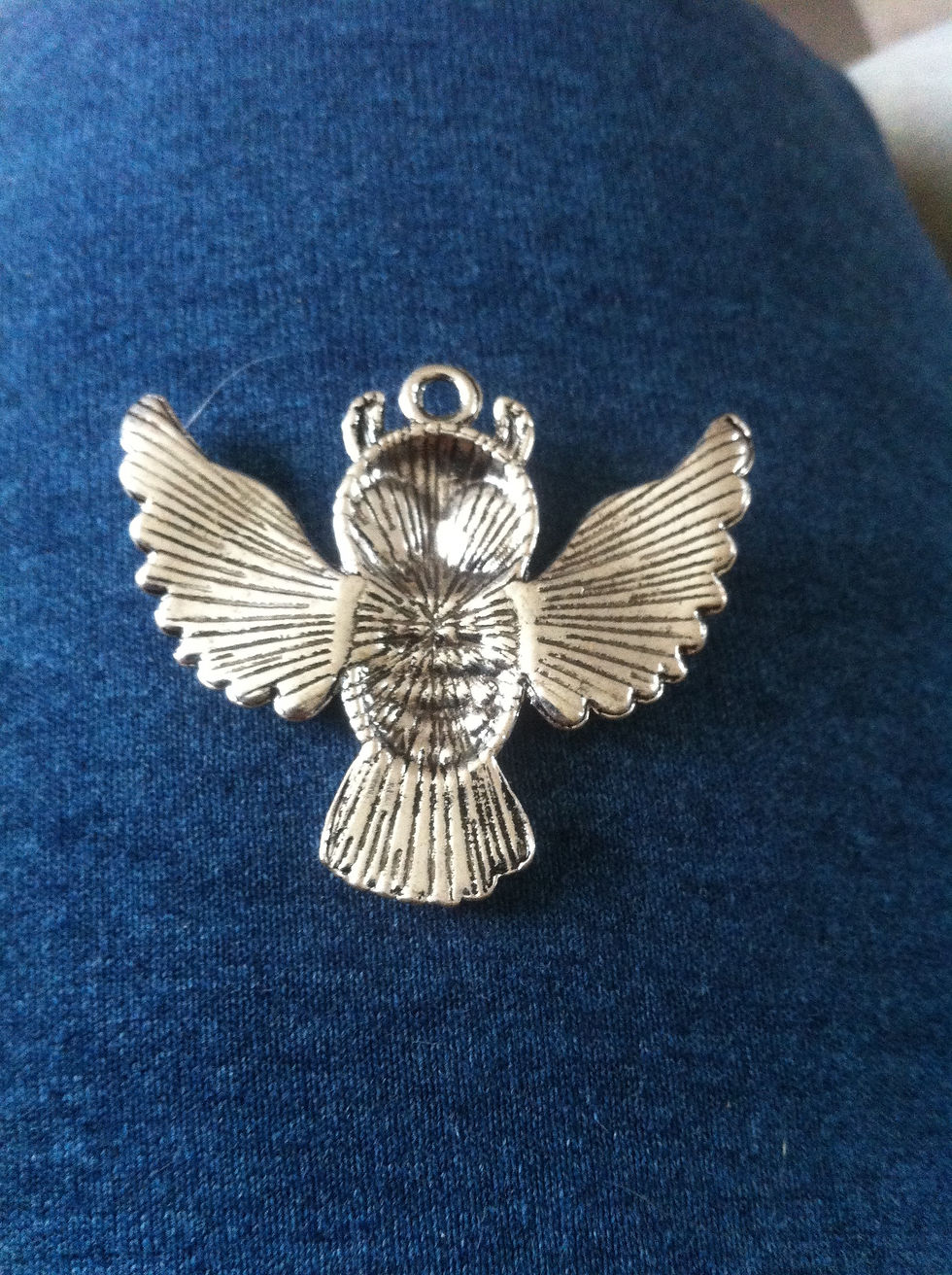 Thumbnail: Charms; Owls with outspread wings #309B
