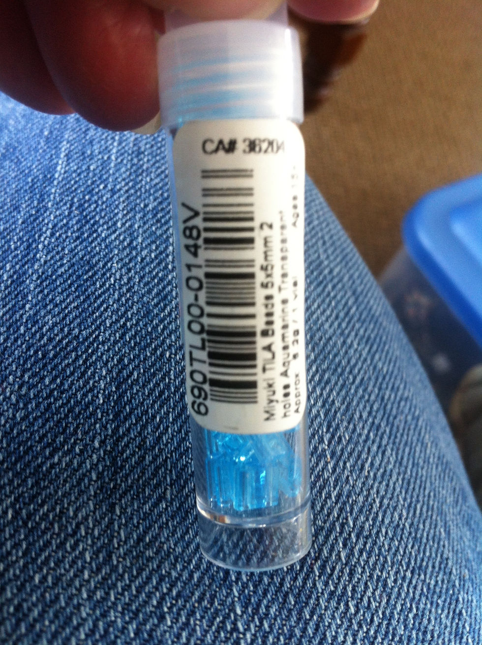 Thumbnail: MIyuki Tila 5x5 mm 2-hole 5.2 gram vial