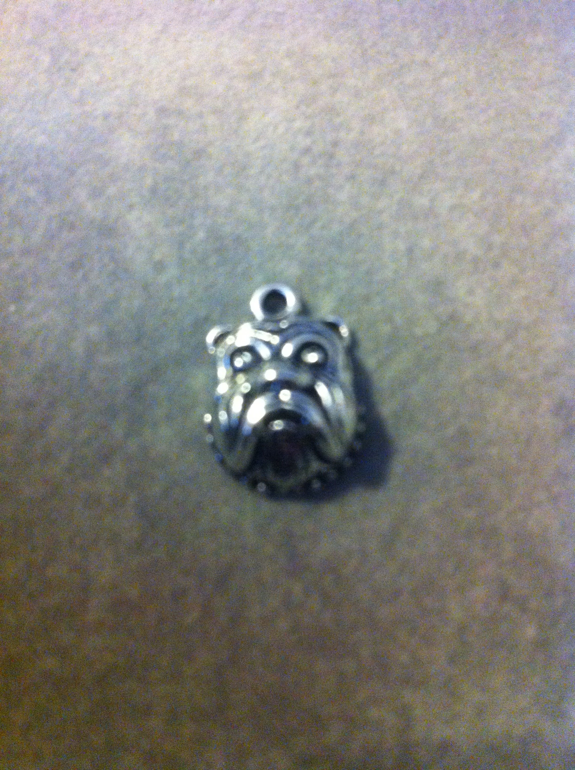 Charms:Silver Bull Dog Faces #283