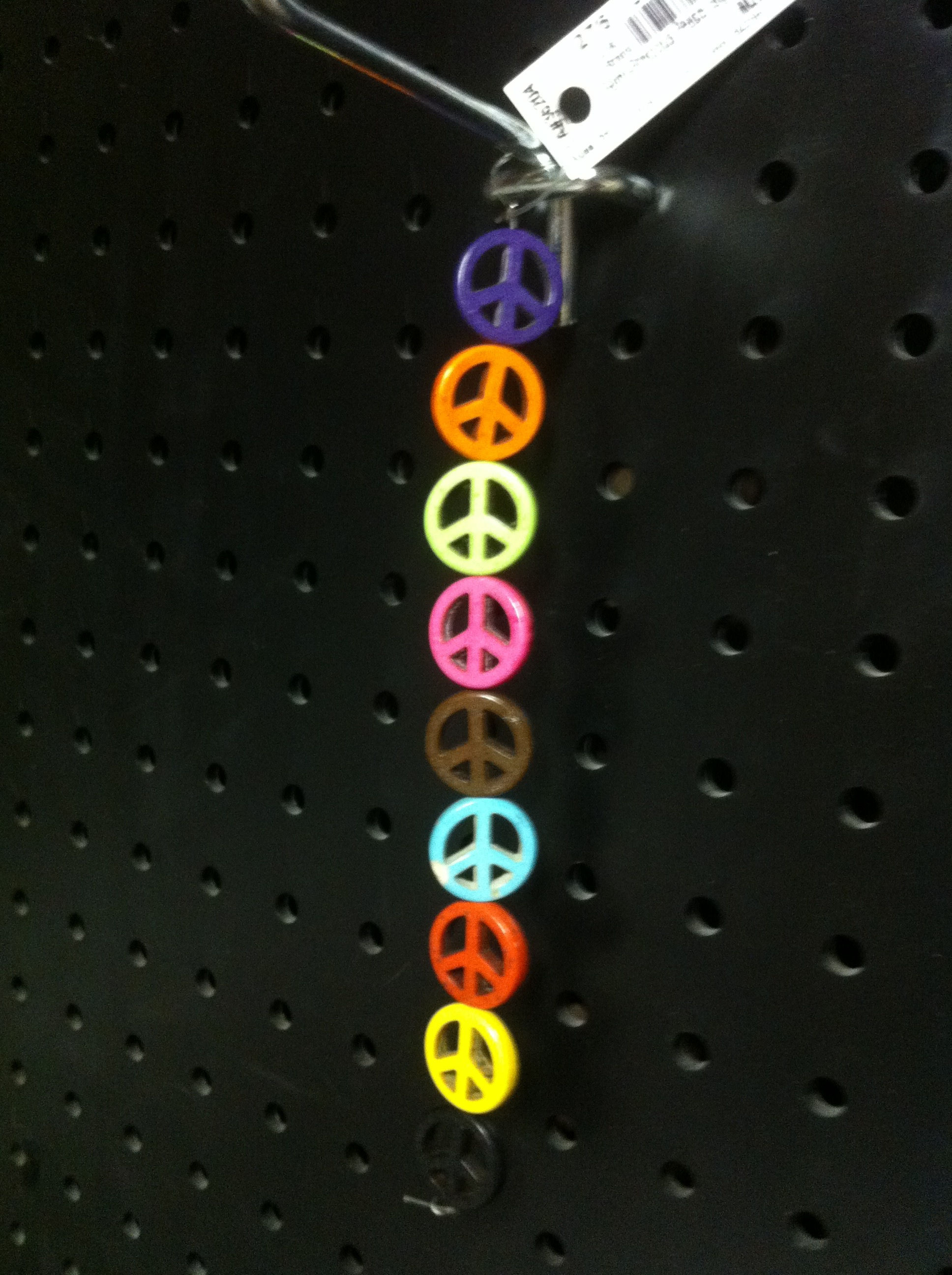 Howlite Peace sign strand