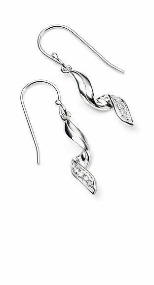 Silver Twist Earrings