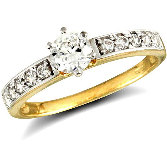 Cubic Zirconia Gold Ring