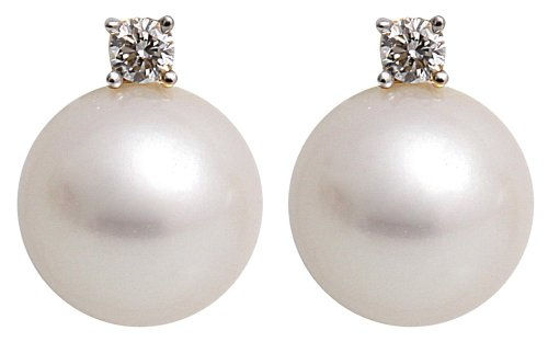 Pearl And Diamond Earrings