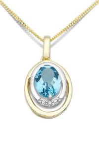 Topaz Circle Pendant