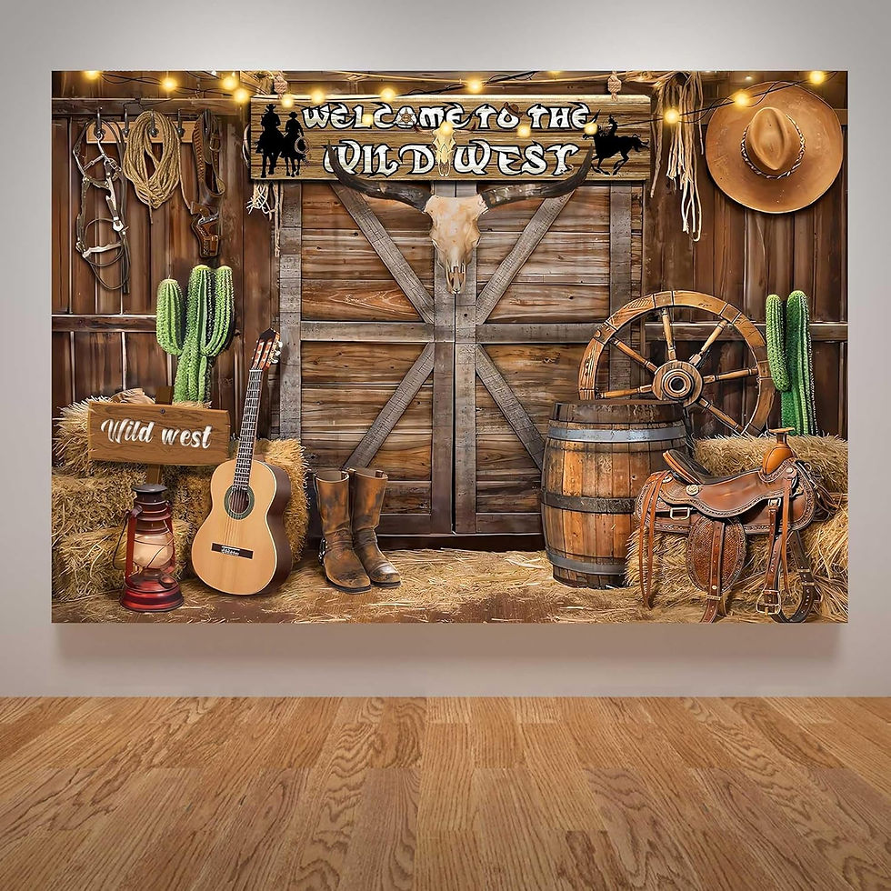 Wild West Themed Backdrop