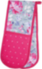 Grey Flower Oven Glove