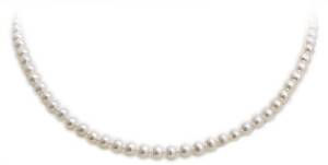 Semi Round Pearl Necklace