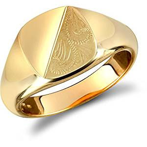 Diamond Cut Signet Ring