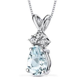 Aquamarine Pear Necklace