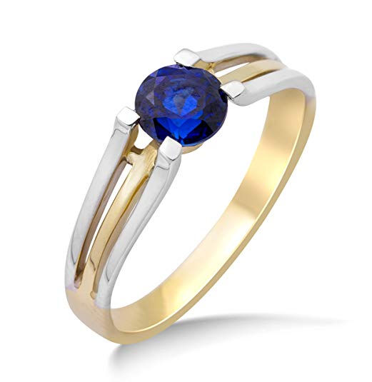 Two Tone Sapphire Ring