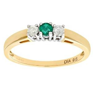 Emerald And Diamond Ring