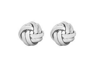 Silver Knot Stud Earrings