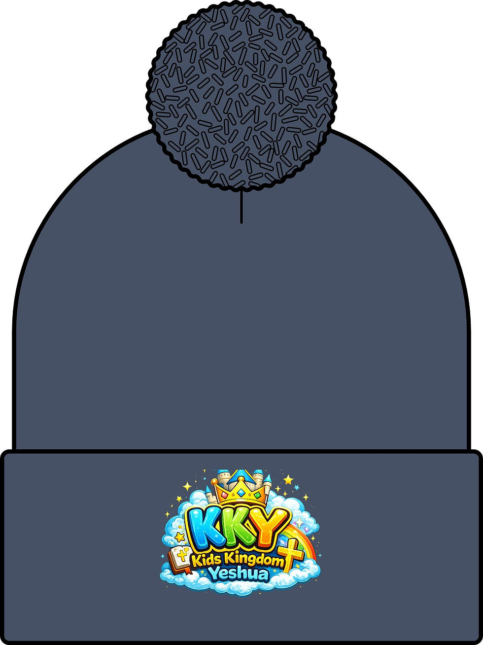 Thumbnail: Kids Kingdom Yeshua Pom Beanie – Crown Logo