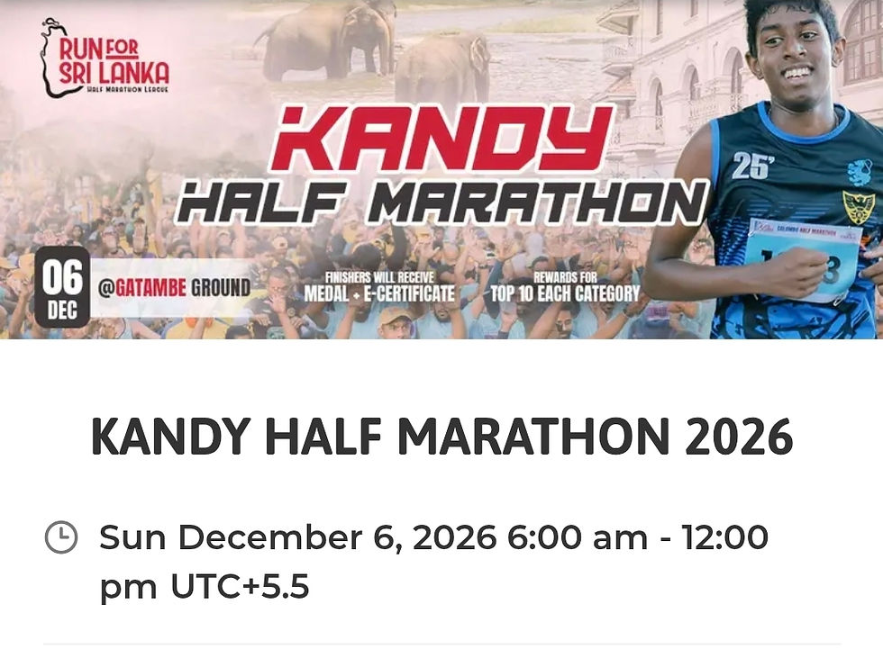 Run for Sri Lanka - Kandy Half Marathon 
