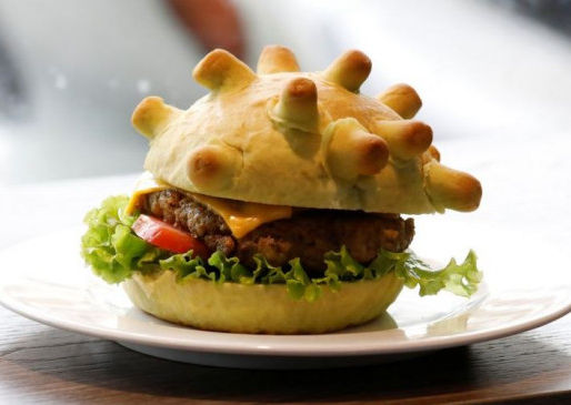 Chef From vietnam prepare a coronaburger to spread joy in society