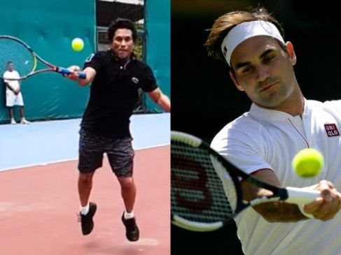 Tendulkar asked Federer, any tips for my forehand
