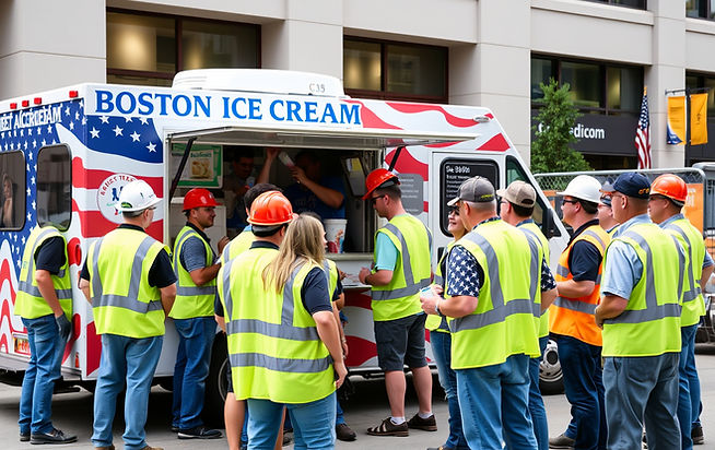 ice cream truck in Belmont