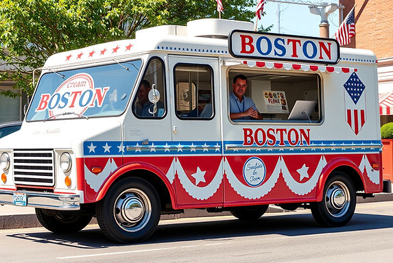 Ice cream truck in Boston