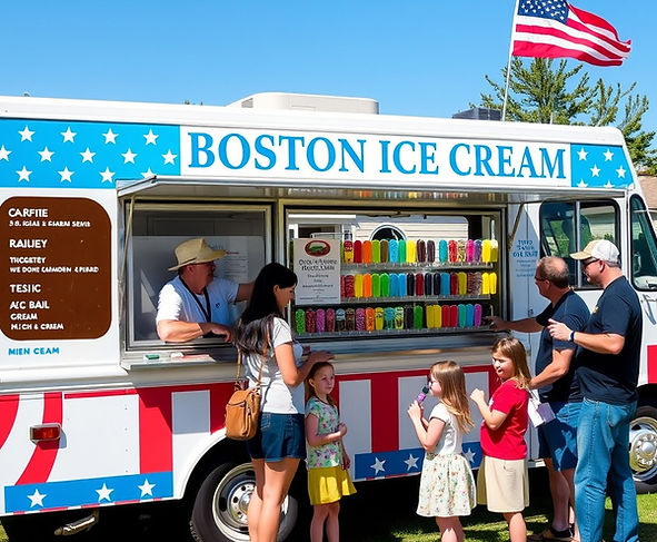 Dover ice cream truck in Dover, MA