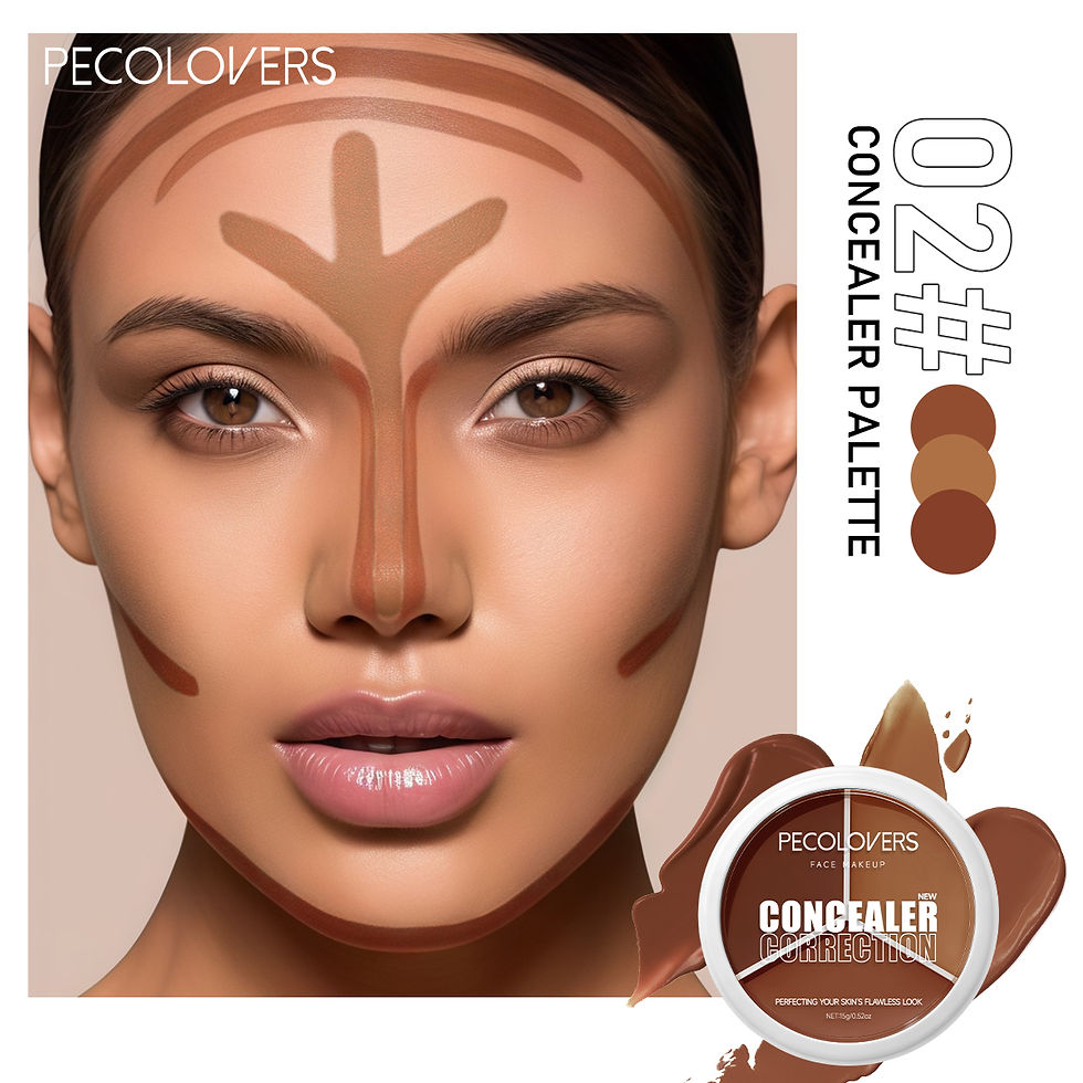 Thumbnail: Three-Color Concealer, Long-Lasting, Waterproof, Smudge-Proof, Covers Dark Circl