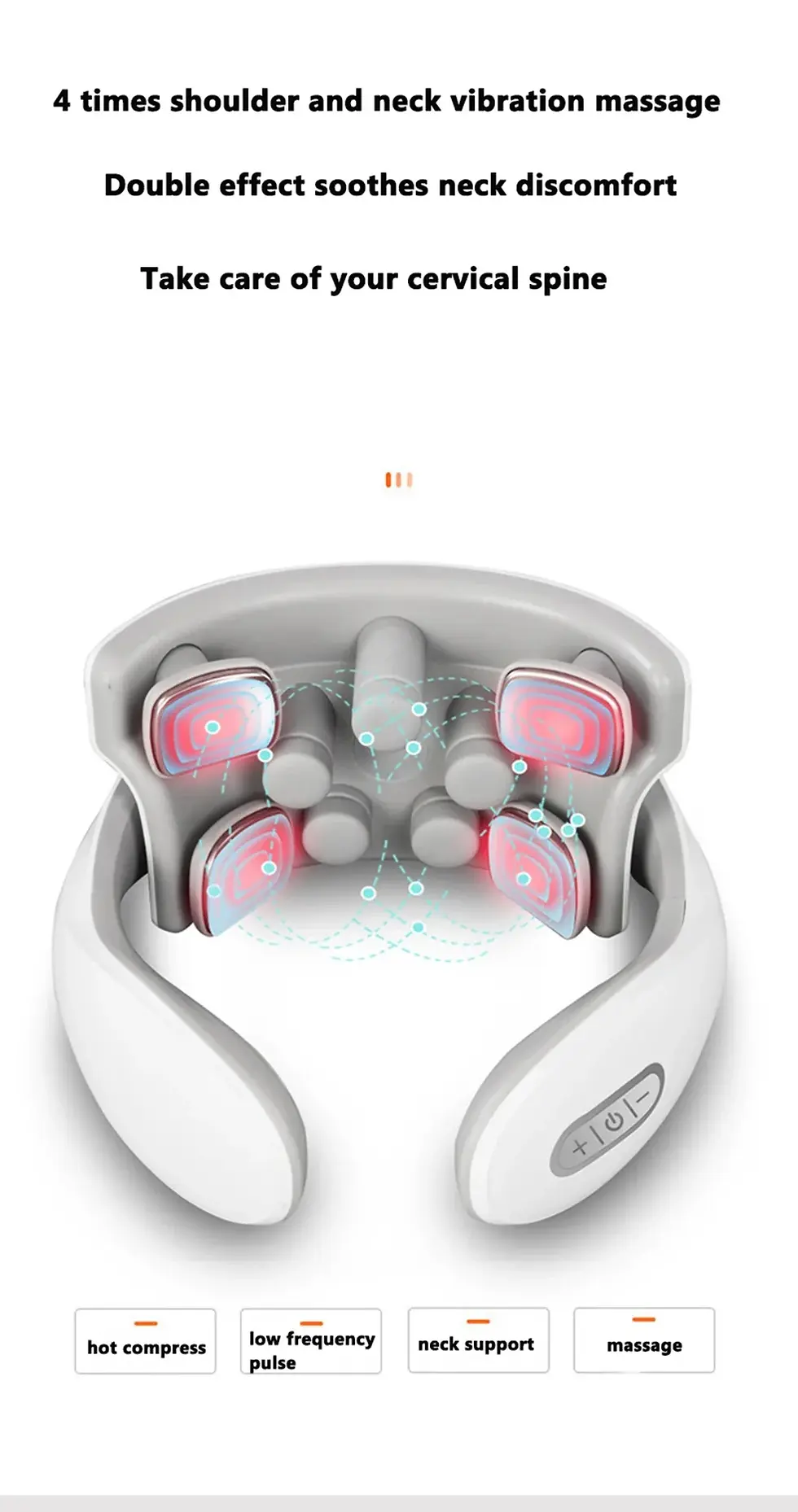 Thumbnail: Smart Neck And Back Massager Device Shoulder Neck Massage Cervical Vertebra Vibr