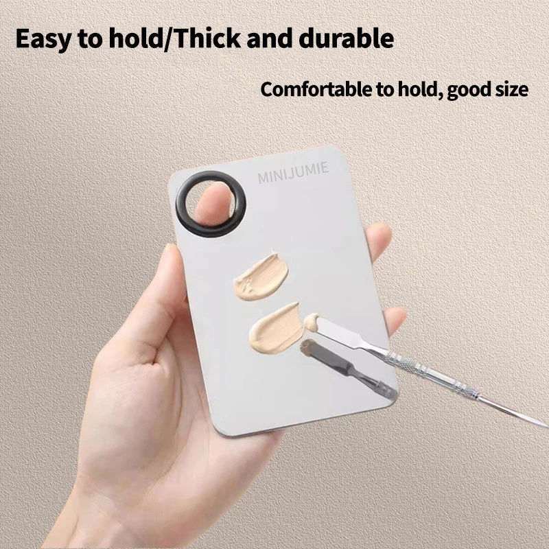 Makeup Foundation Brush Mixing Palette Stainless Steel Foundation Lipstick Eye S