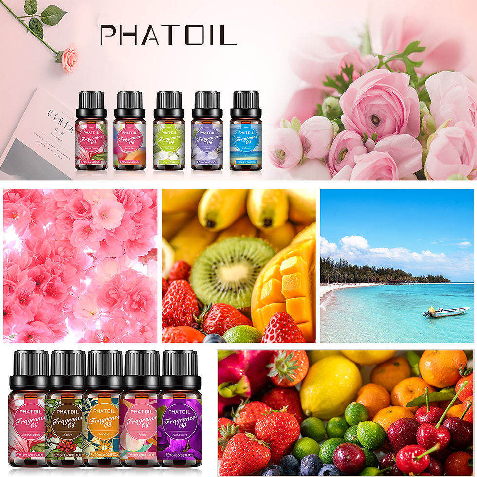Thumbnail: 10ml Coconut Vanilla Fragrance Aroma Oil Diffuser Mask Sea Breeze Mango Strawber