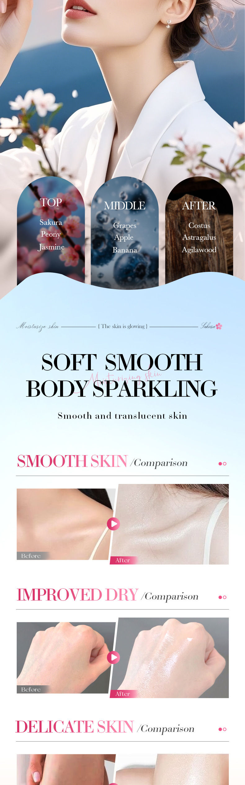 Thumbnail: Cherry Blossom Moisture Crystal Glow High Gloss Dating Cherry Blossom Scent Body