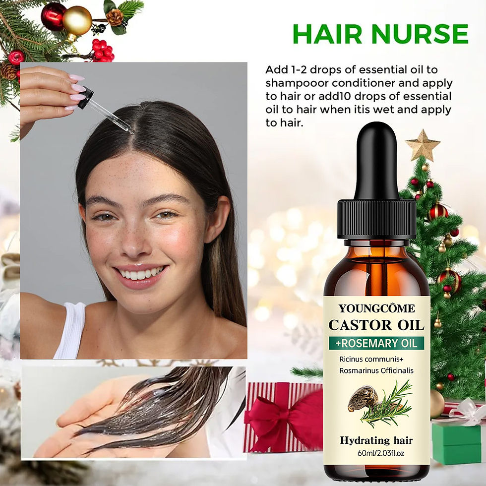 Thumbnail: Mix Castor Oil and Rosemary Oil for Hair Growth Enhances hair thickness and Shin