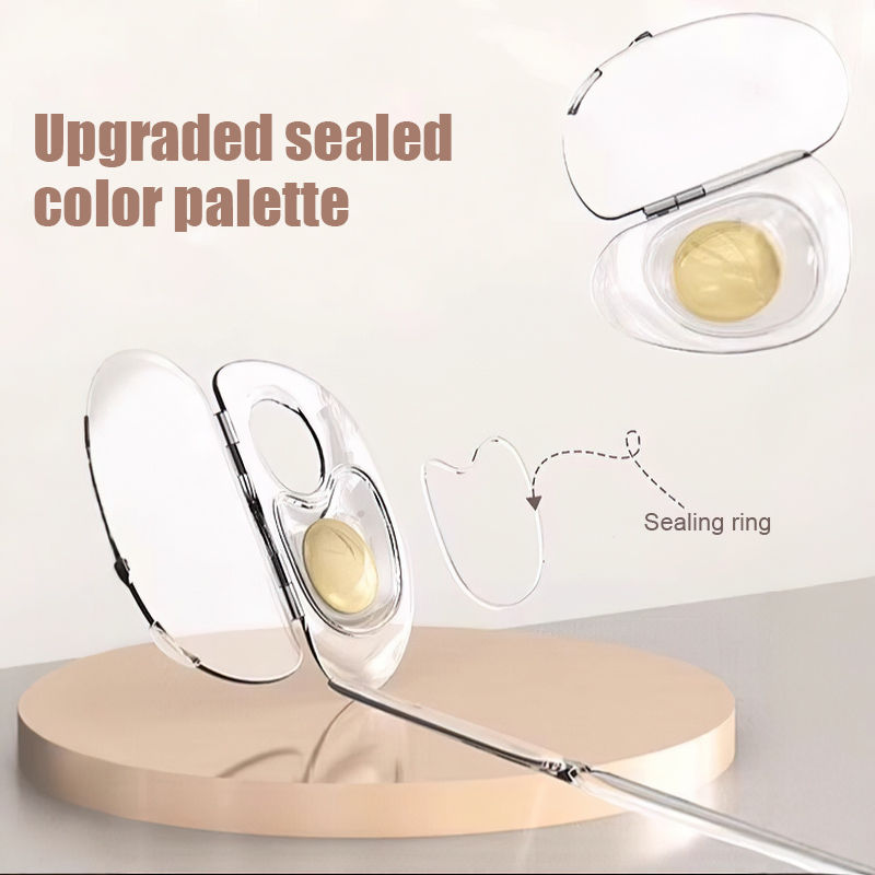 Thumbnail: 2pcs Makeup Mixing Palette Kit Acrylic Makup Mixing Tray with Spatula Foldable L