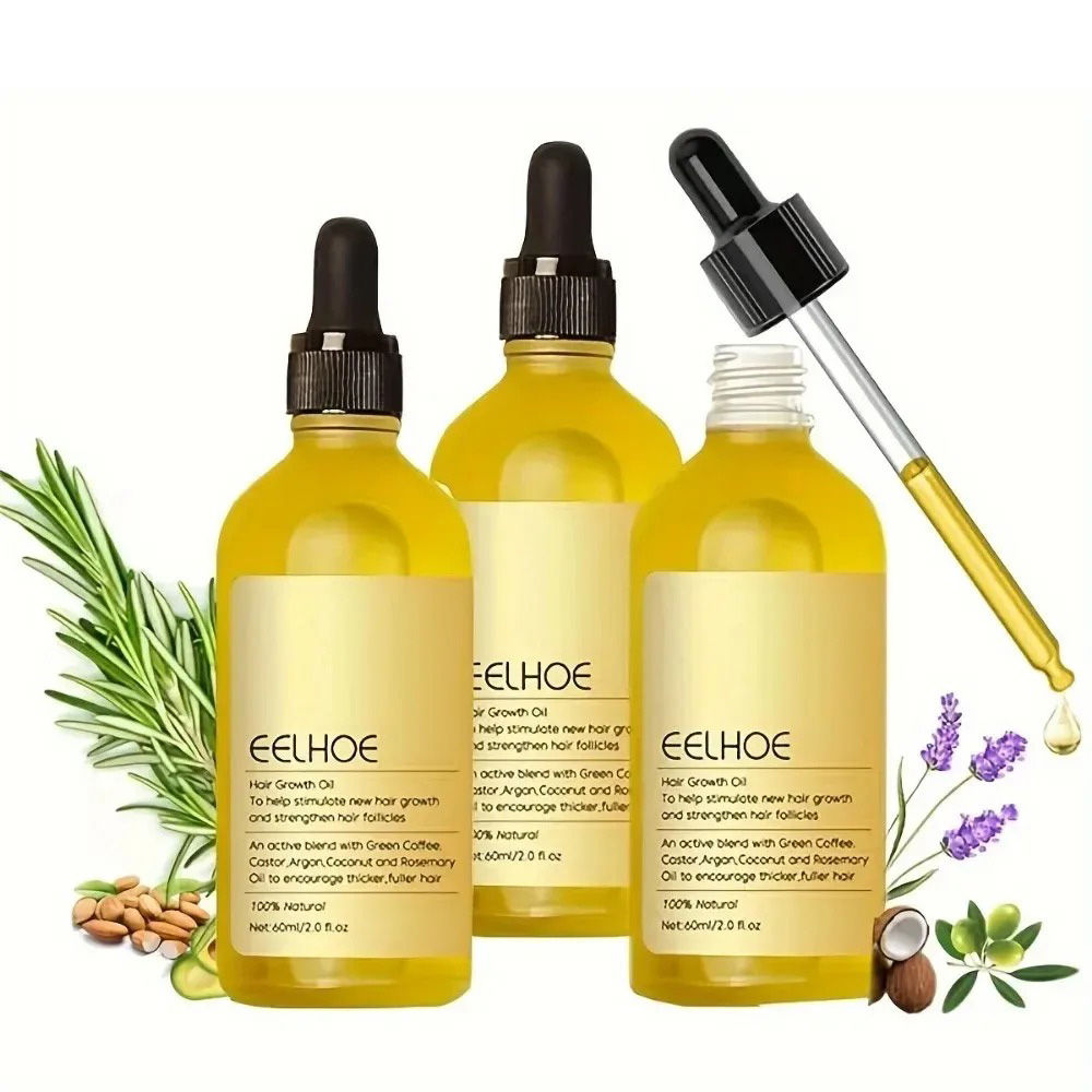 1/2/3pcs Natural Hair Growth Oil Rosemary Anti Hair Loss Regrowth Moisturizing R
