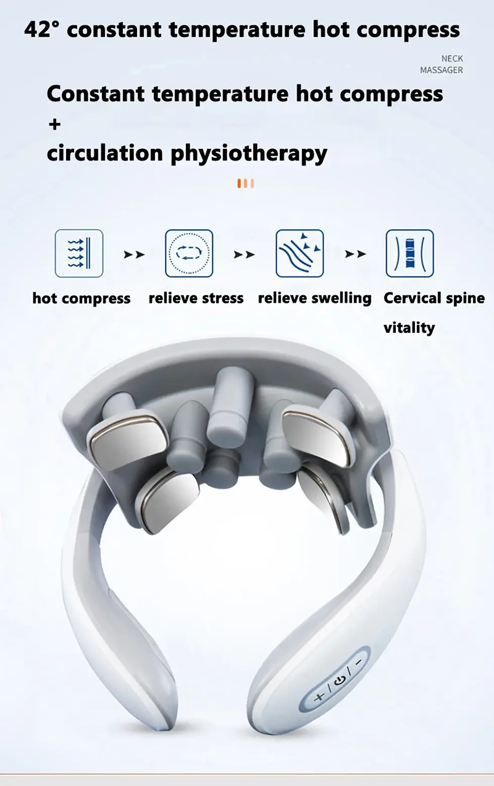 Thumbnail: Smart Neck And Back Massager Device Shoulder Neck Massage Cervical Vertebra Vibr